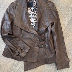 Ross Mayer Brown Leather Jacket